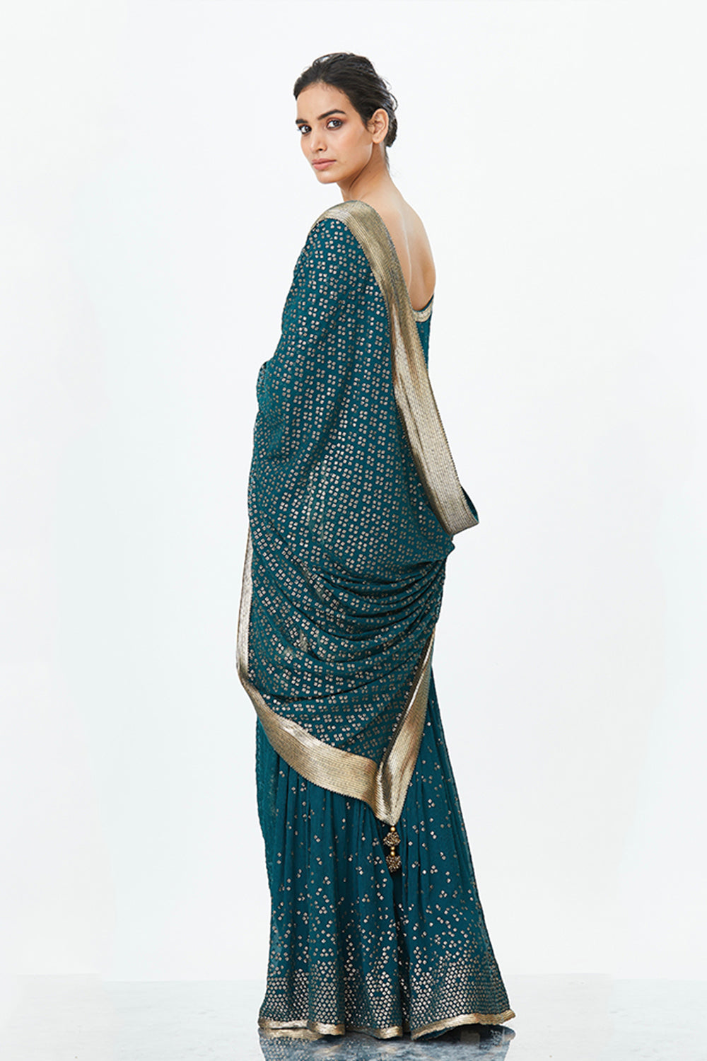 Gharara Set with Bandini inspired Sequins Embroidery
