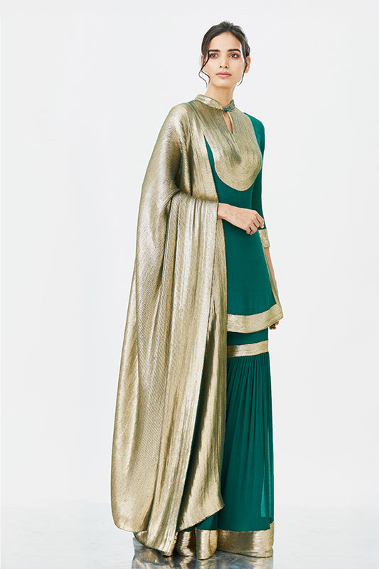 Gharara Set with Sheeted Sequins Embroidery