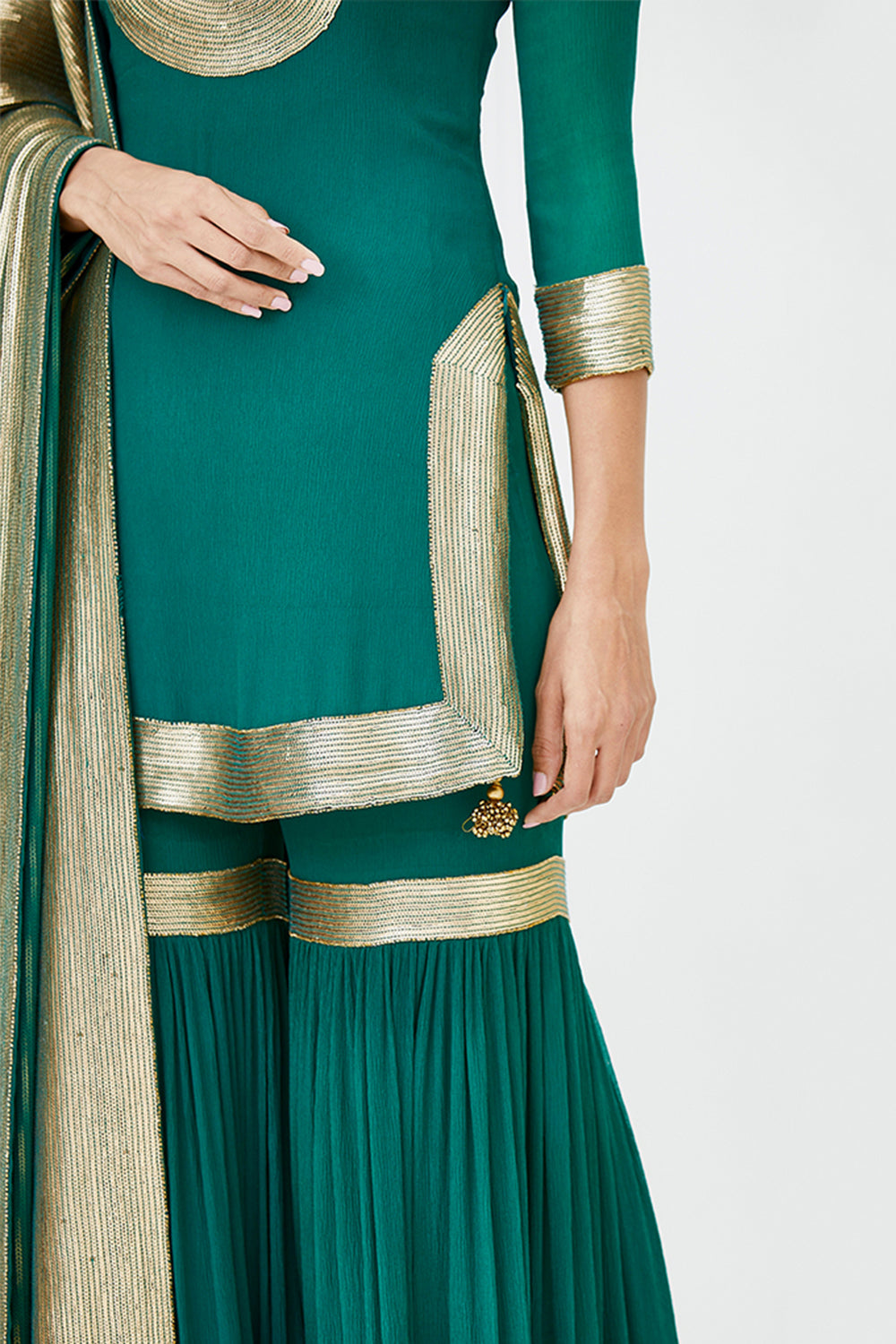 Gharara Set with Sheeted Sequins Embroidery