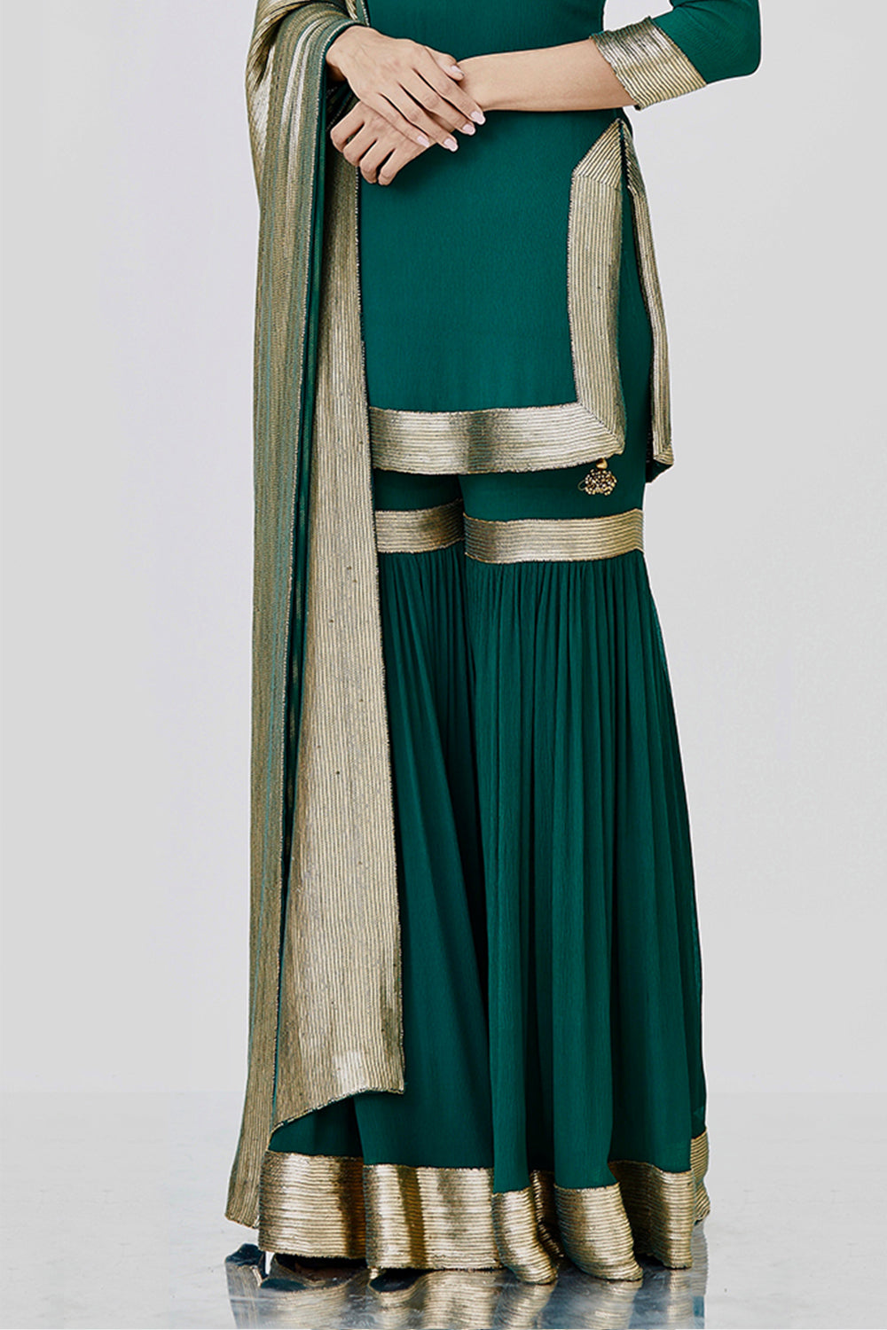 Gharara Set with Sheeted Sequins Embroidery