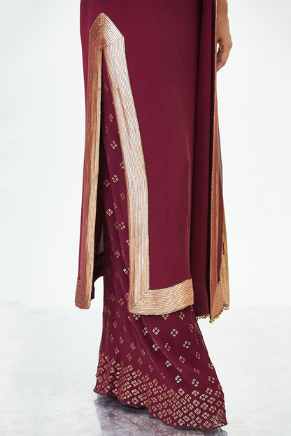 Kurta Set in Gold Sequin Embroidery