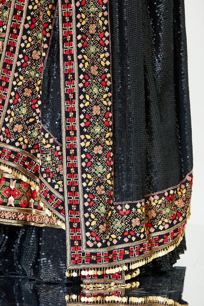 Anarkali Kurta Set in Tribal Thread Embroidery