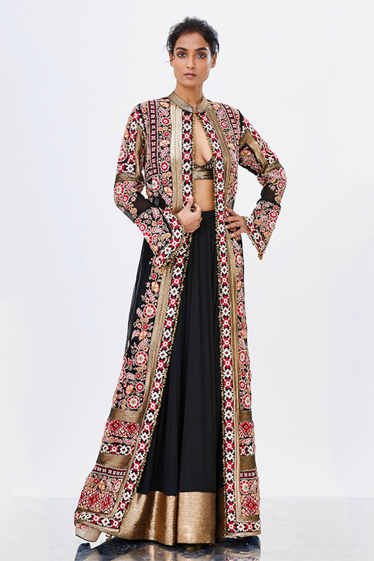 Jacket Set in Tribal Embroidery