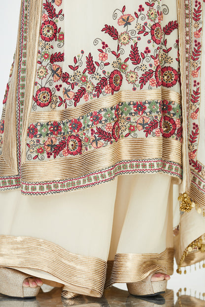 Kurta Set in Tribal Thread Embroidery