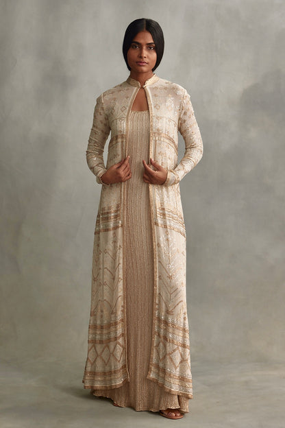 Jacket Set in Small Sequins Embroidery