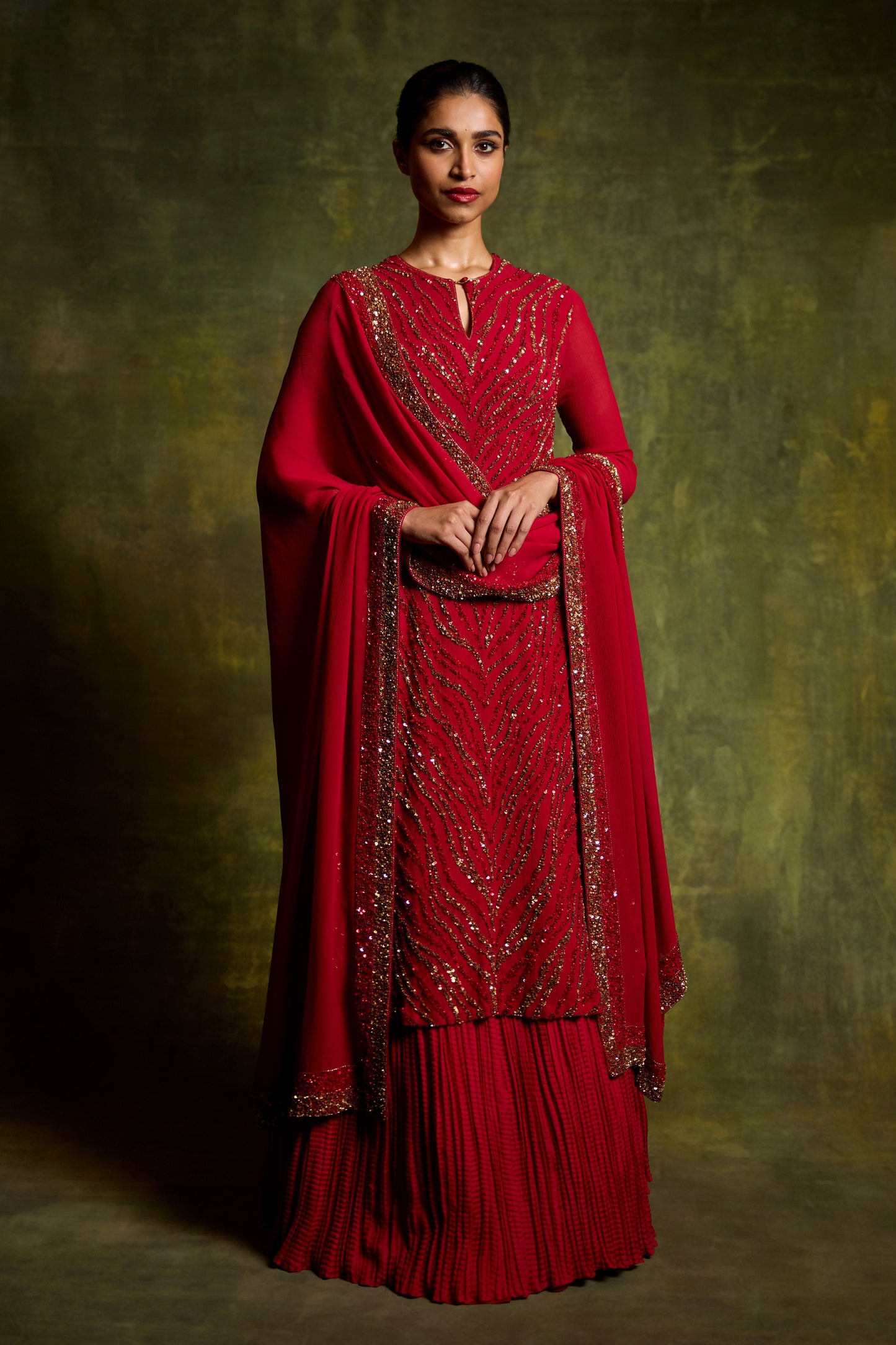 Kurta Set in Sequin Embroidery