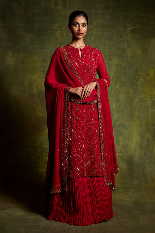 Kurta Set in Sequin Embroidery
