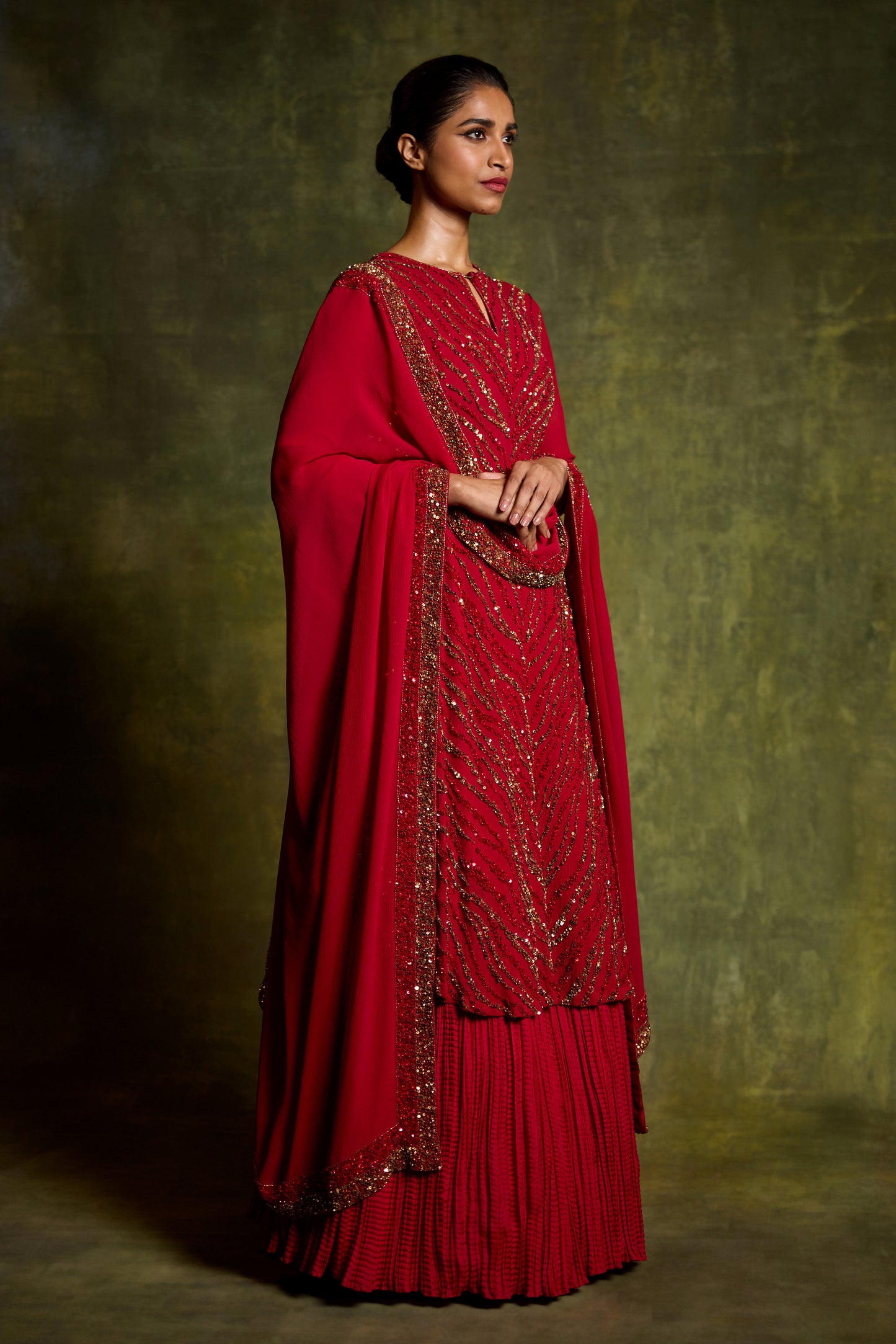 Kurta Set in Sequin Embroidery