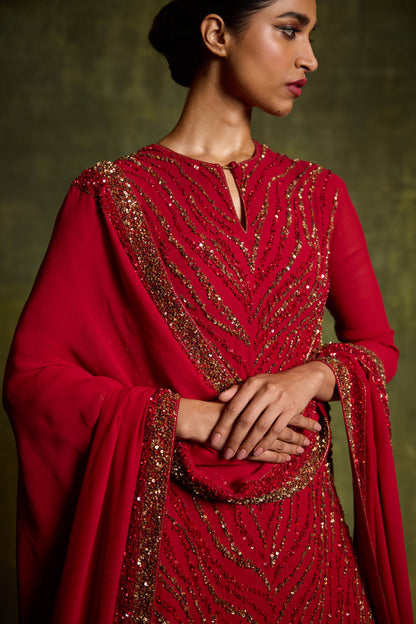 Kurta Set in Sequin Embroidery