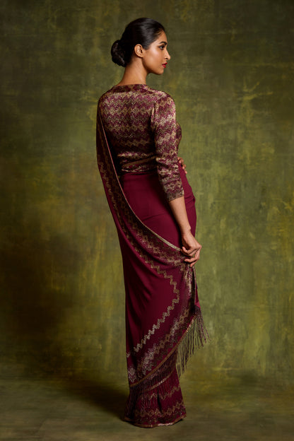 Sari Set in Cutdana Embroidery