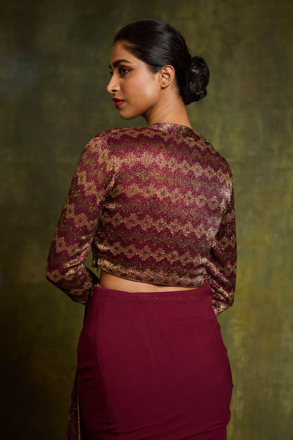 Sari Set in Cutdana Embroidery