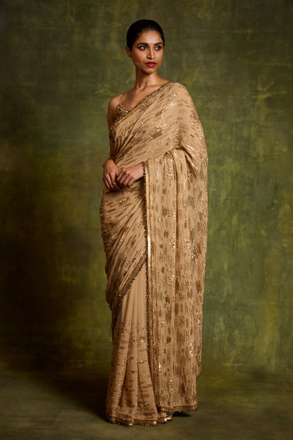 Sari Set in Abstract Design Sequin Embroidery