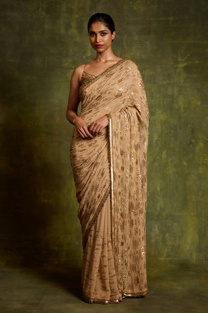 Sari Set in Abstract Design Sequin Embroidery