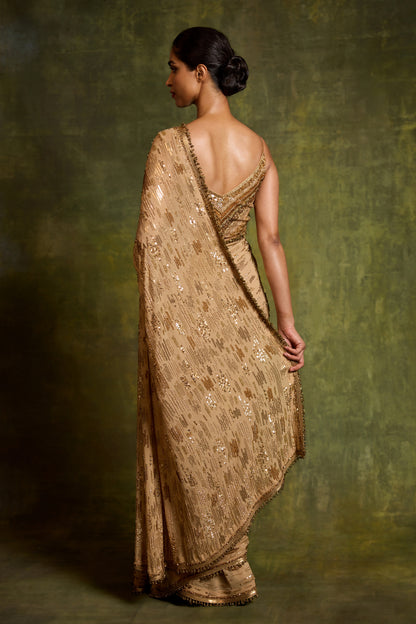 Sari Set in Abstract Design Sequin Embroidery