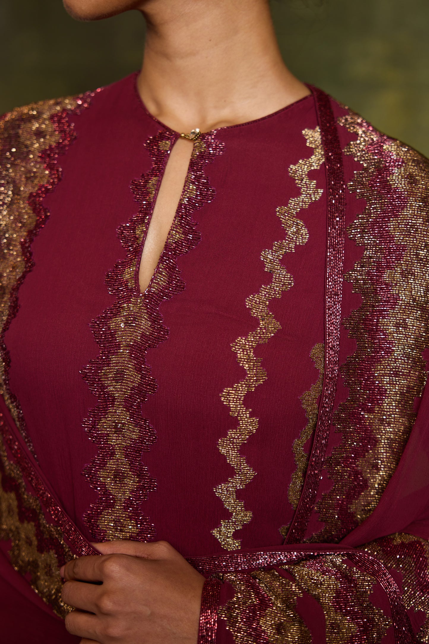 Gharara Set in Cutdana Embroidery