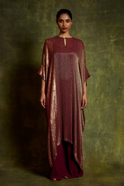 Kaftan Set in Cutdana & Sequin Embroidery