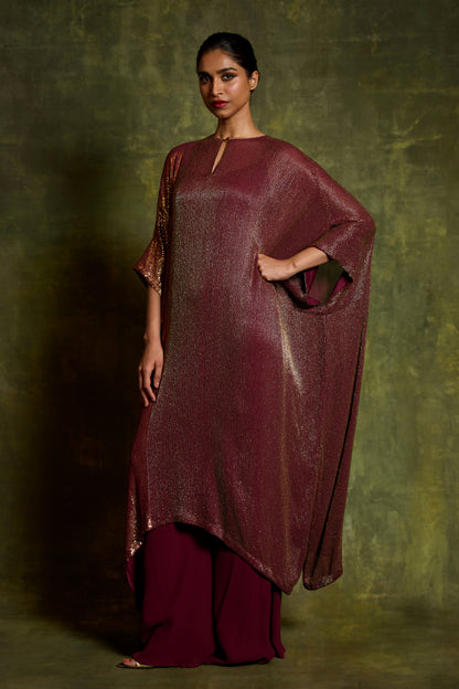 Kaftan Set in Cutdana & Sequin Embroidery
