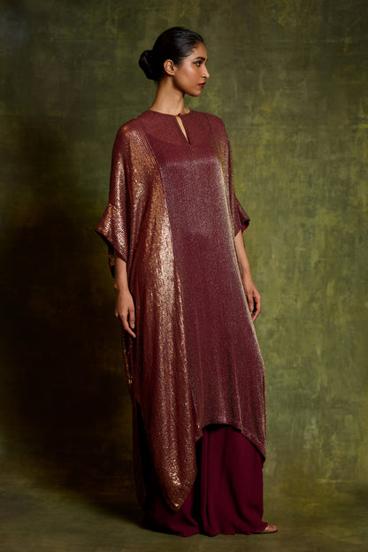 Kaftan Set in Cutdana & Sequin Embroidery