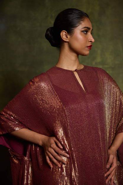 Kaftan Set in Cutdana & Sequin Embroidery