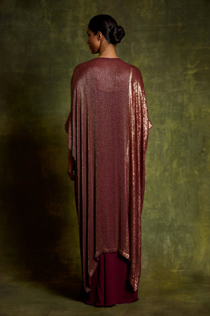 Kaftan Set in Cutdana & Sequin Embroidery