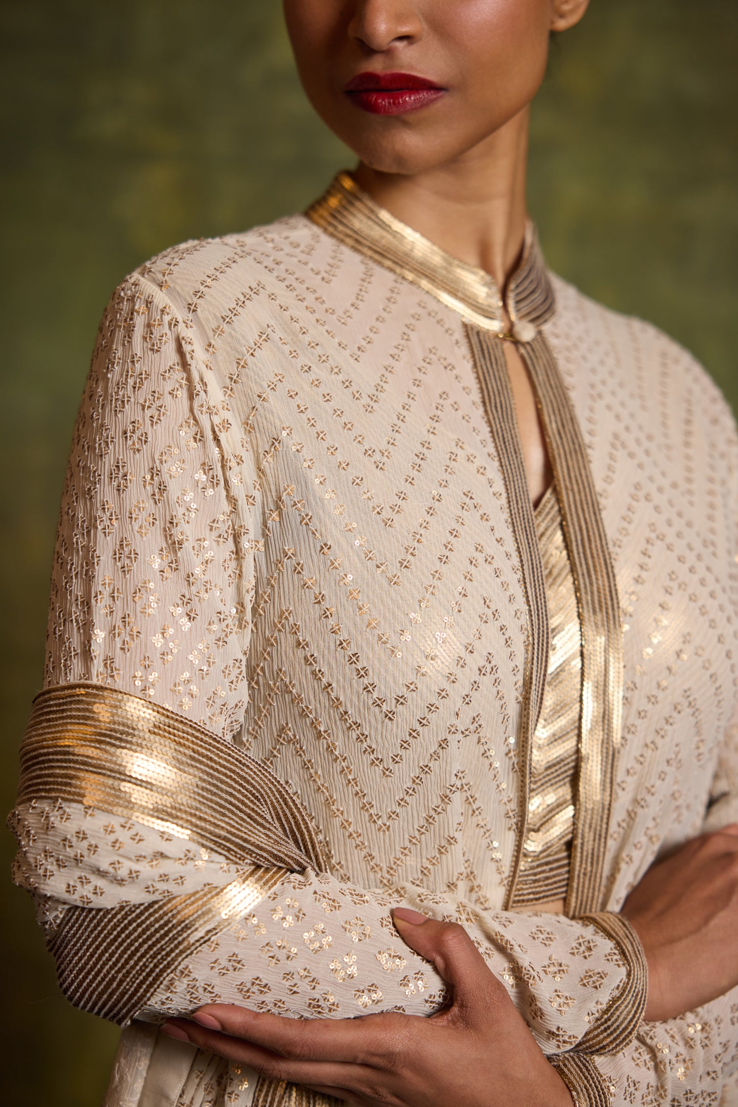 Jacket Set in Sequin in Bandini Design