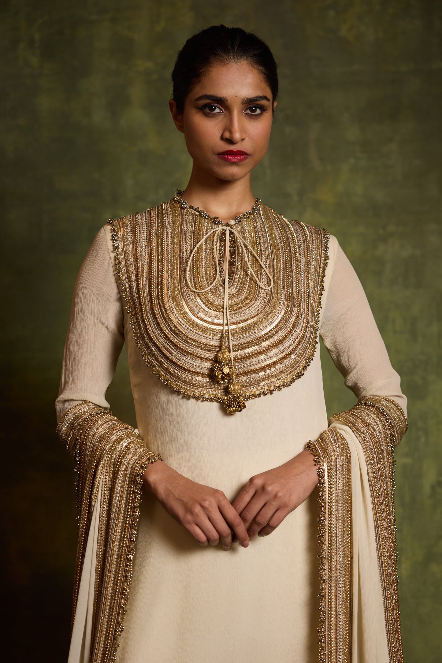 Gharara Set in Sequin Mix Loat Design