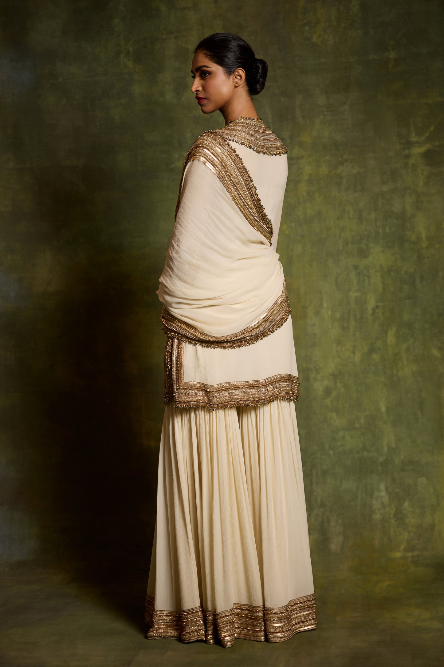 Gharara Set in Sequin Mix Loat Design