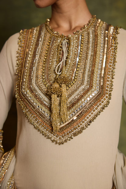 Sharara Set in Sequin Loat & Mirror Embroidery