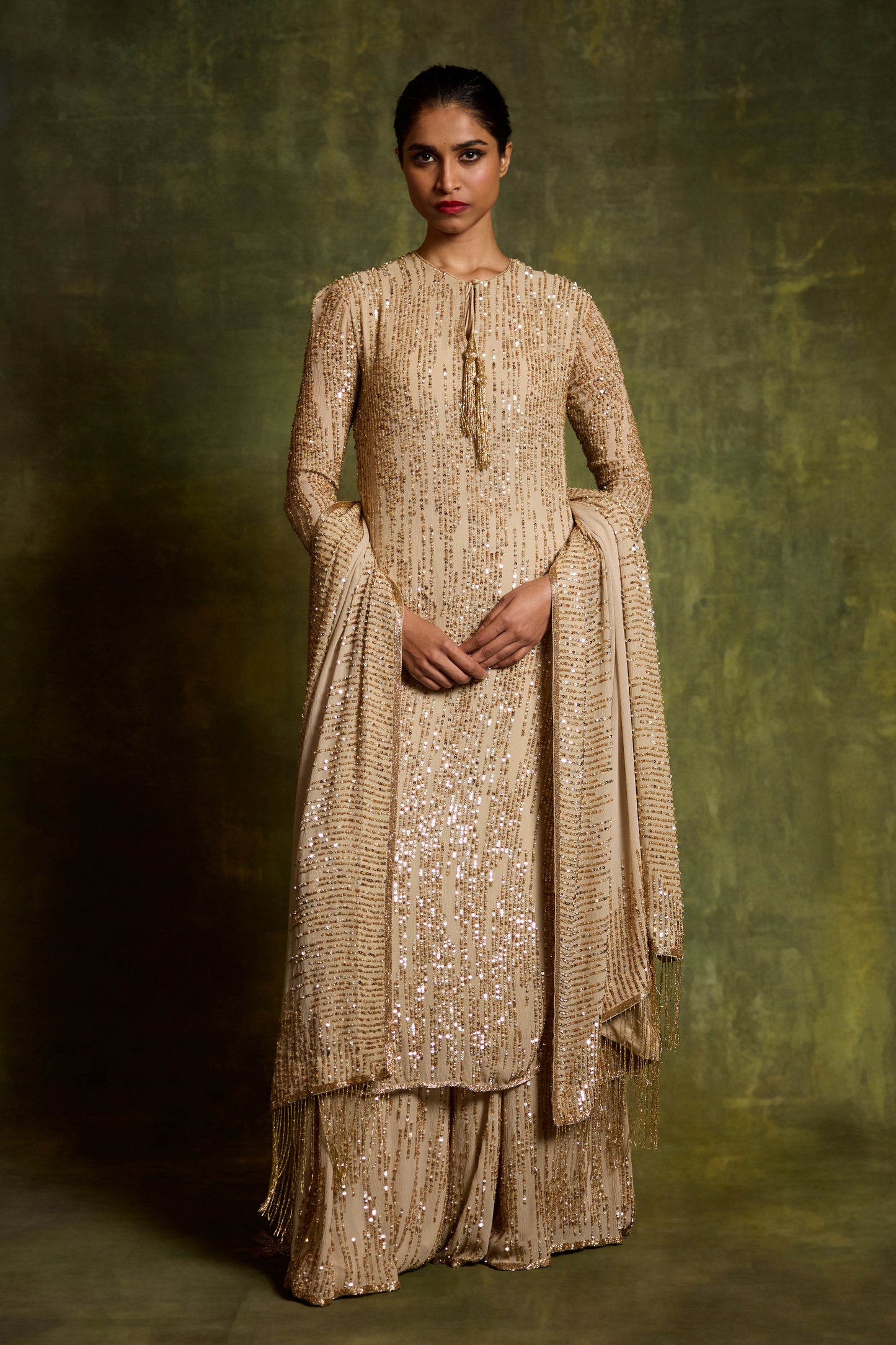 Kurta Set in Sequin Embroidery