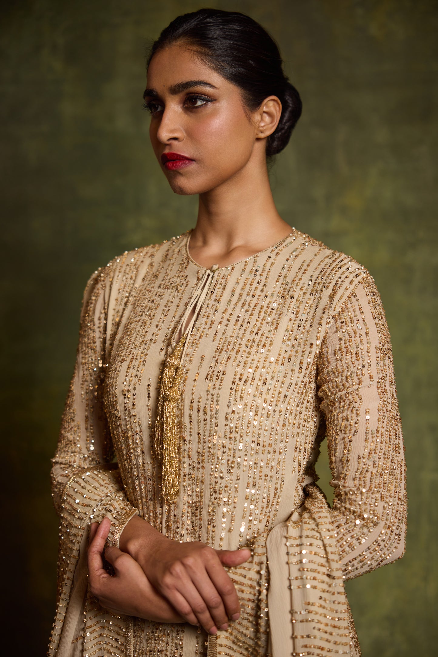 Kurta Set in Sequin Embroidery