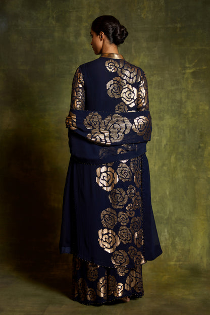 Kurta Set in Rose Sequin Embroidery