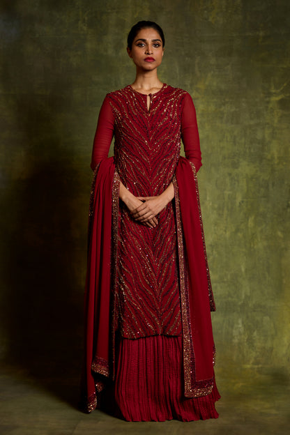 Kurta Set in Sequin Embroidery