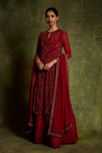 Kurta Set in Sequin Embroidery