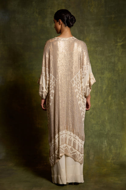 Kaftan Set in Small Sequin Embroidery