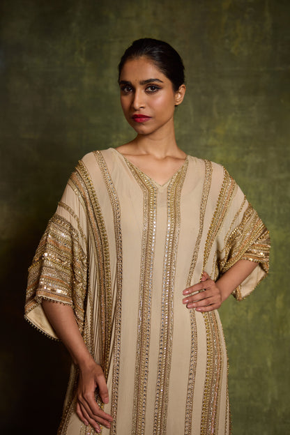 Kaftan Set in Sequin Loat Embroidery