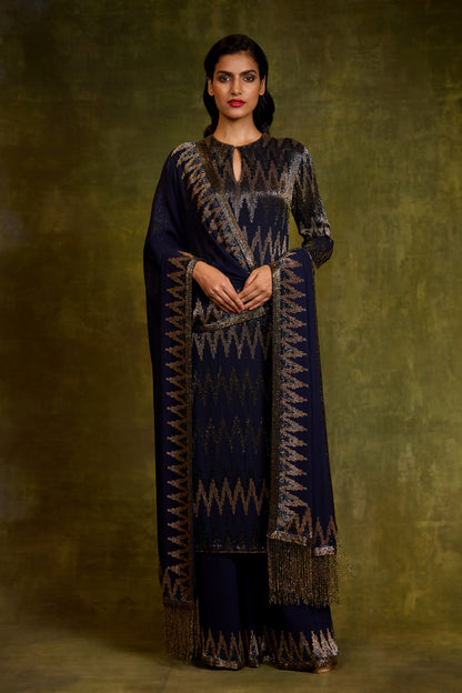 Kurta Set in Cutdana Embroidery