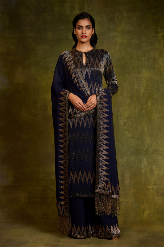 Kurta Set in Cutdana Embroidery