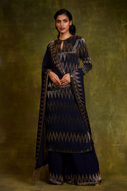 Kurta Set in Cutdana Embroidery