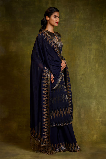 Kurta Set in Cutdana Embroidery
