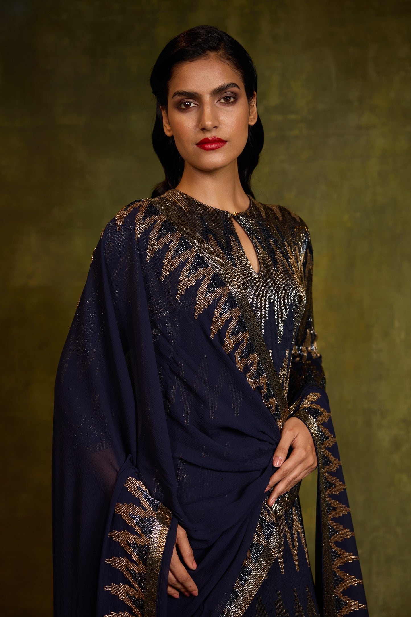 Kurta Set in Cutdana Embroidery