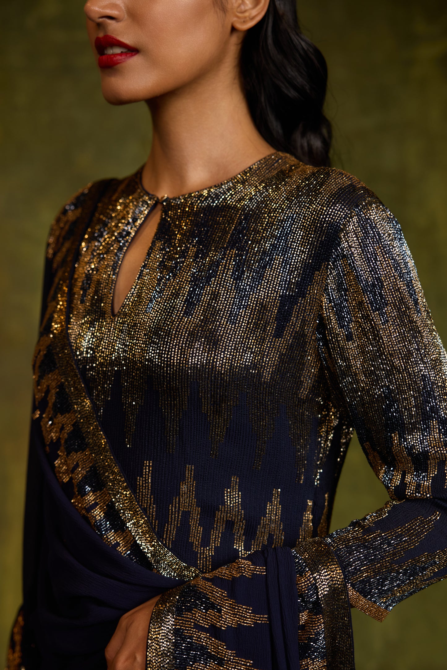 Kurta Set in Cutdana Embroidery