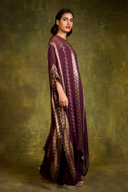 Kaftan Set in Cutdana Embroidery