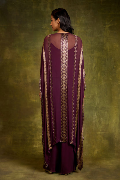 Kaftan Set in Cutdana Embroidery