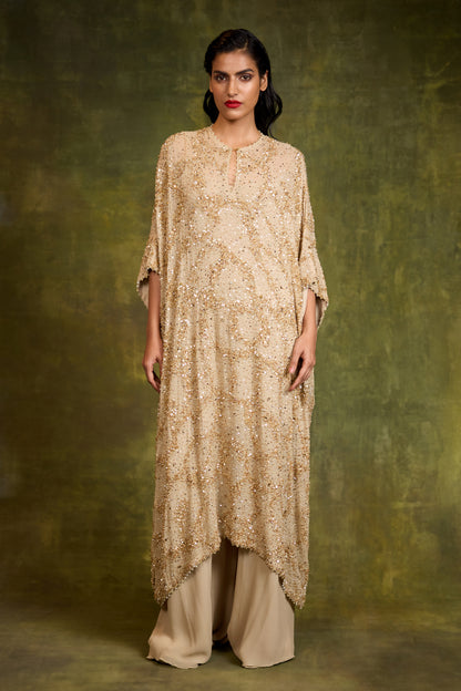 Kaftan Set In Sequin Sprinkle & Stone Work