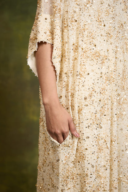 Kaftan Set in Sequin Sprinkle & Stone Work