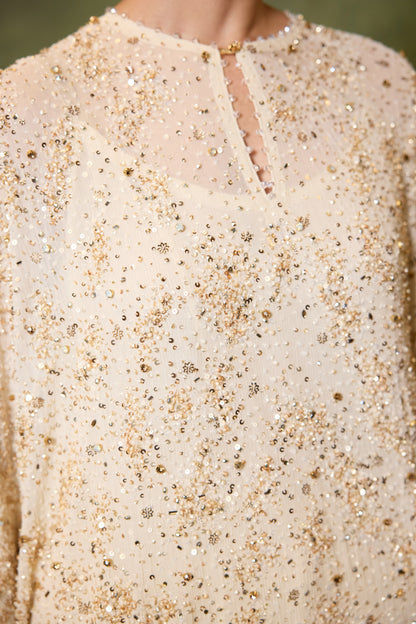 Kaftan Set in Sequin Sprinkle & Stone Work
