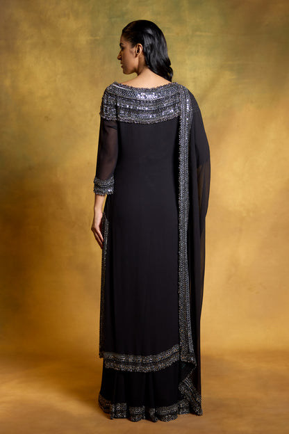 Kurta Set in Sequin & Mirror Embroidery