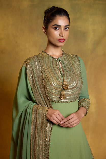 Sharara Set with Mix Loat Sequin Embroidery
