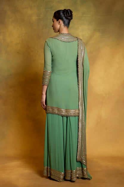 Sharara Set with Mix Loat Sequin Embroidery