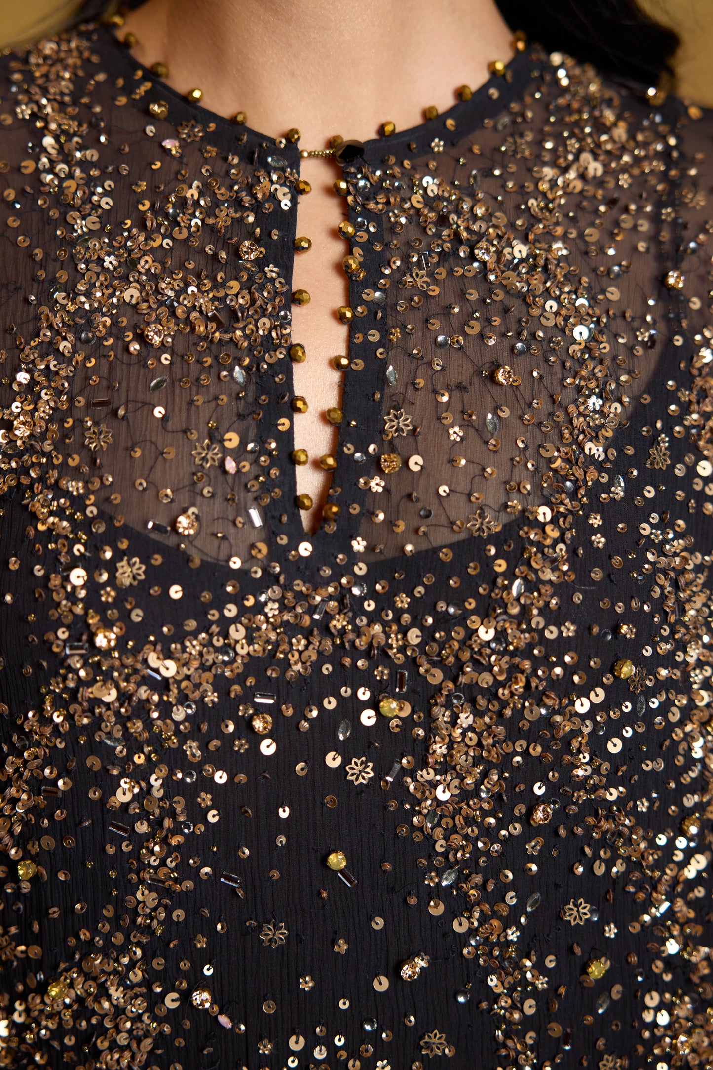 Kaftan Set in Sequin Sprinkle & Stone Work